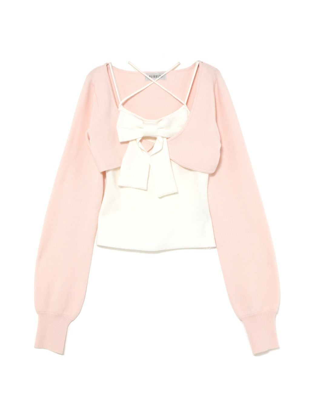 BUBBLES リボンニットアンサンブル BUBBLES】リボンニットアンサンブル | sparkling mall online store