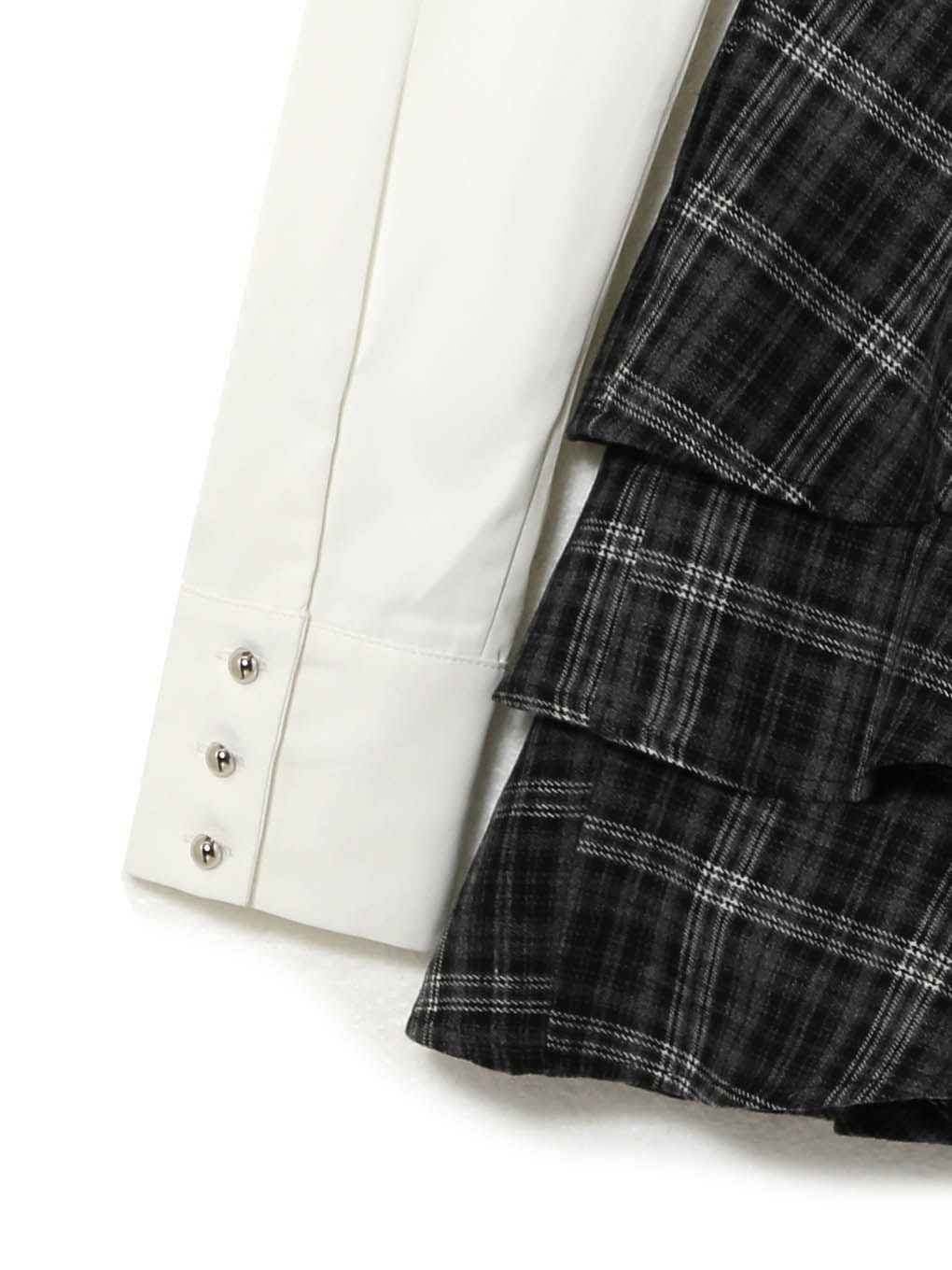 【BUBBLES】オープンショルダーシャツワンピース