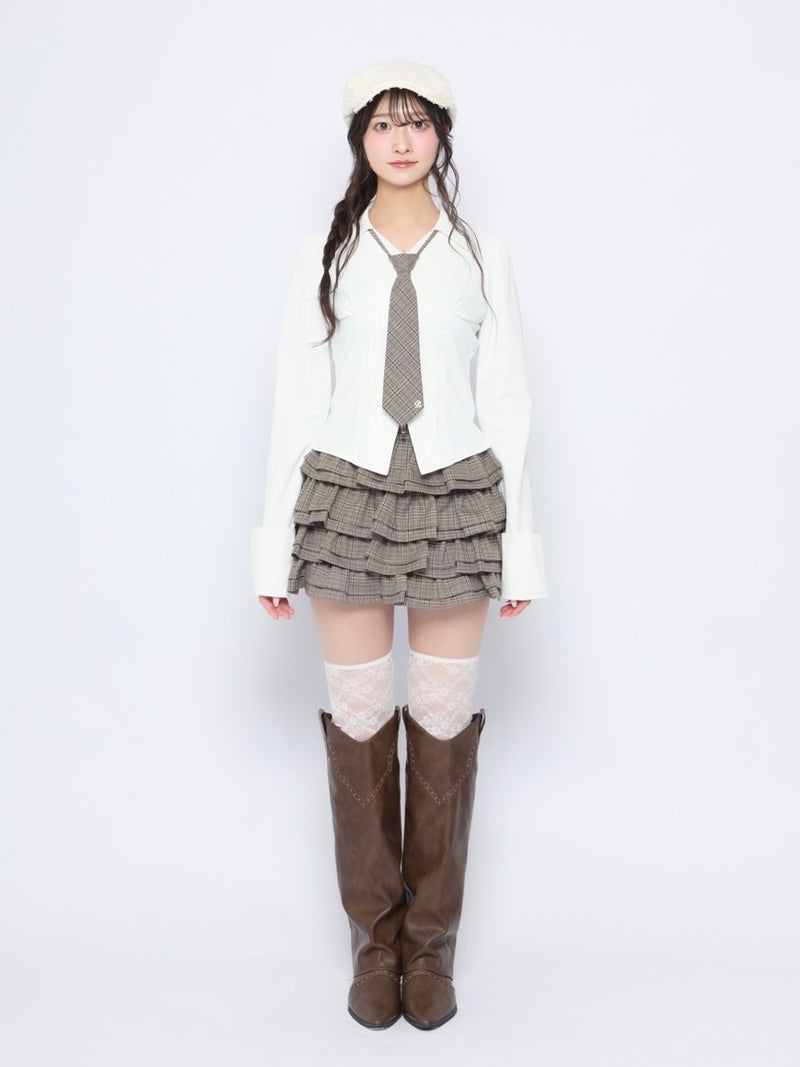 BUBBLES】ピンタックネクタイシャツ | sparkling mall online store