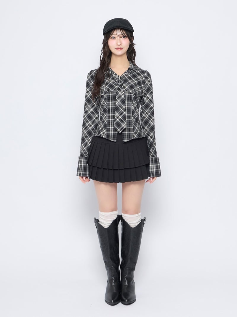 BUBBLES】ピンタックネクタイシャツ | sparkling mall online store