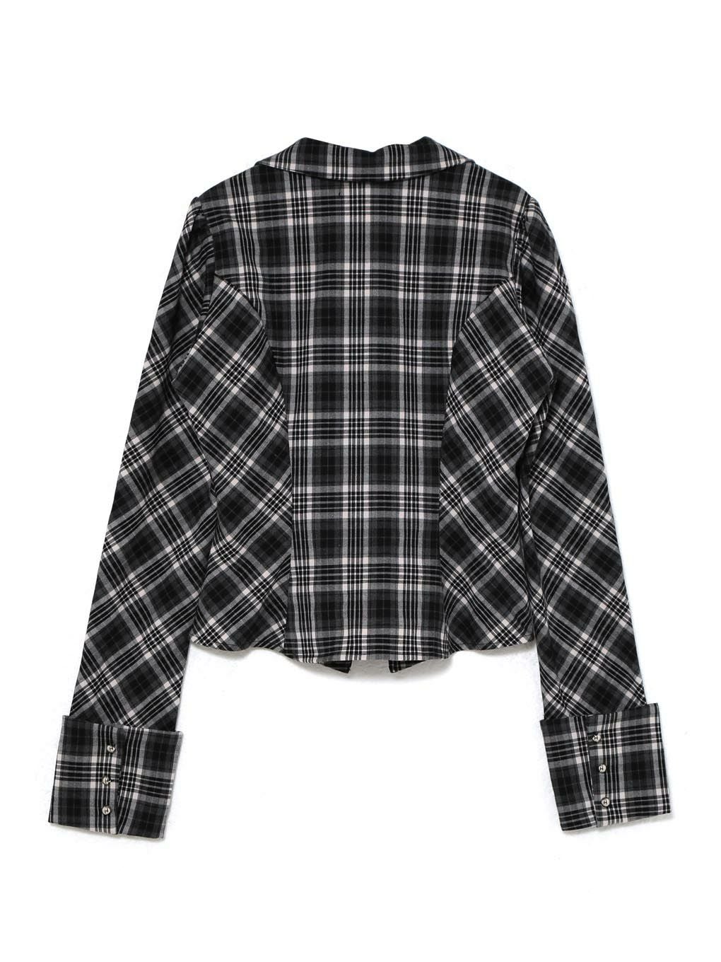 【BUBBLES】ピンタックネクタイシャツ