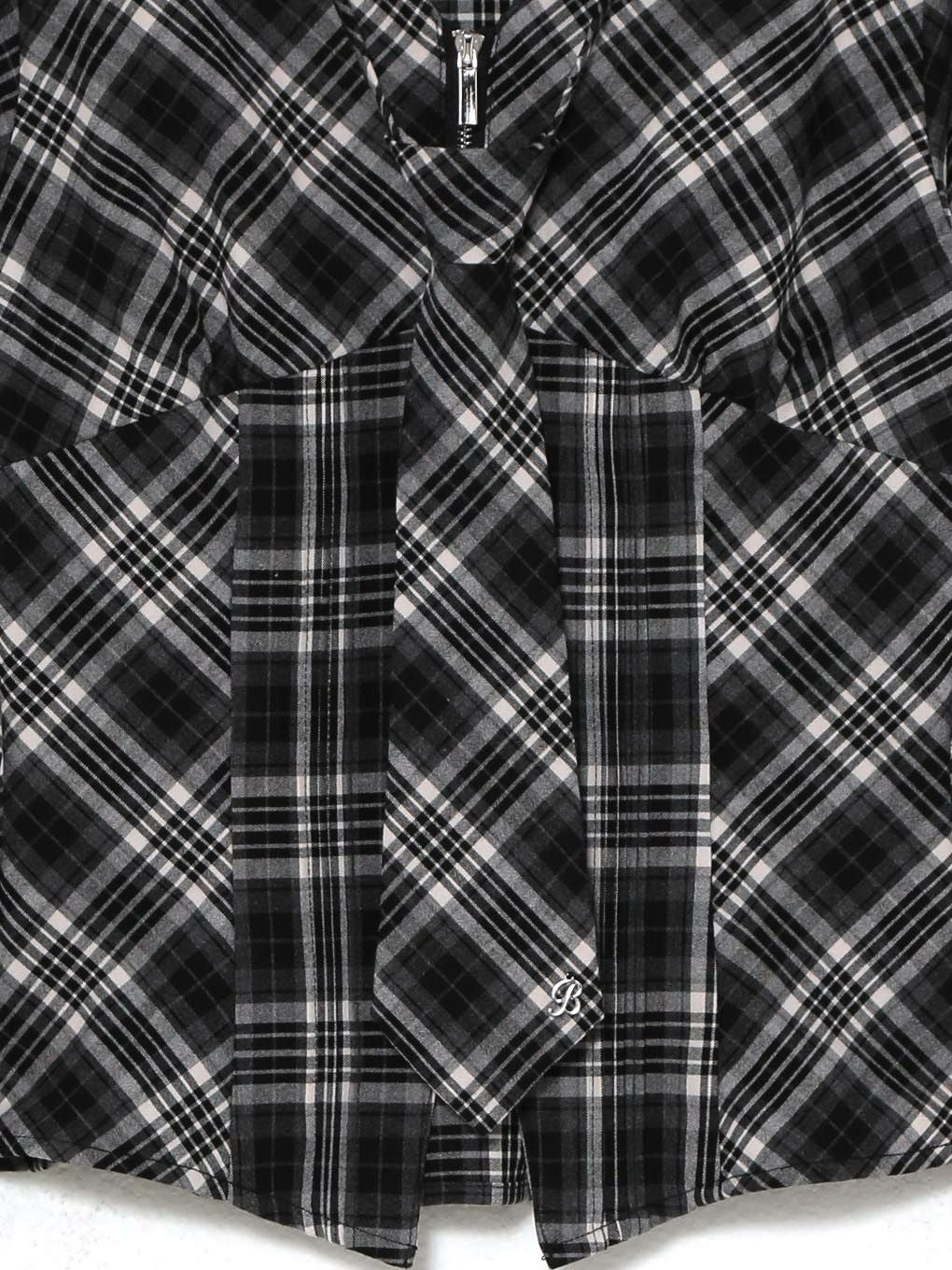 【BUBBLES】ピンタックネクタイシャツ