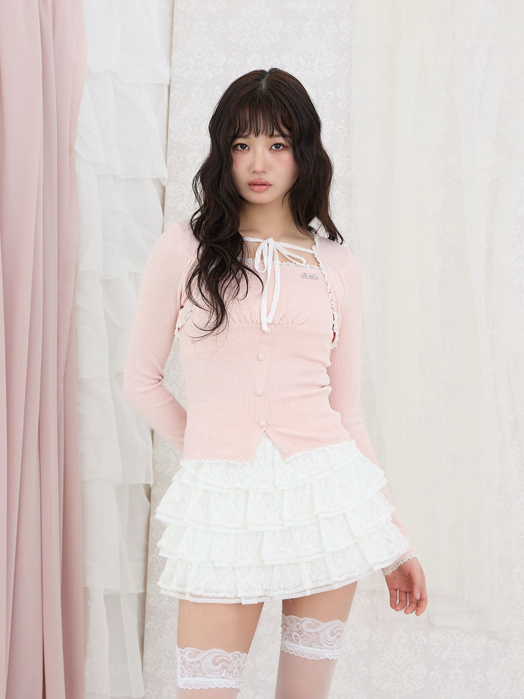 【BUBBLES】フリルリボントップス