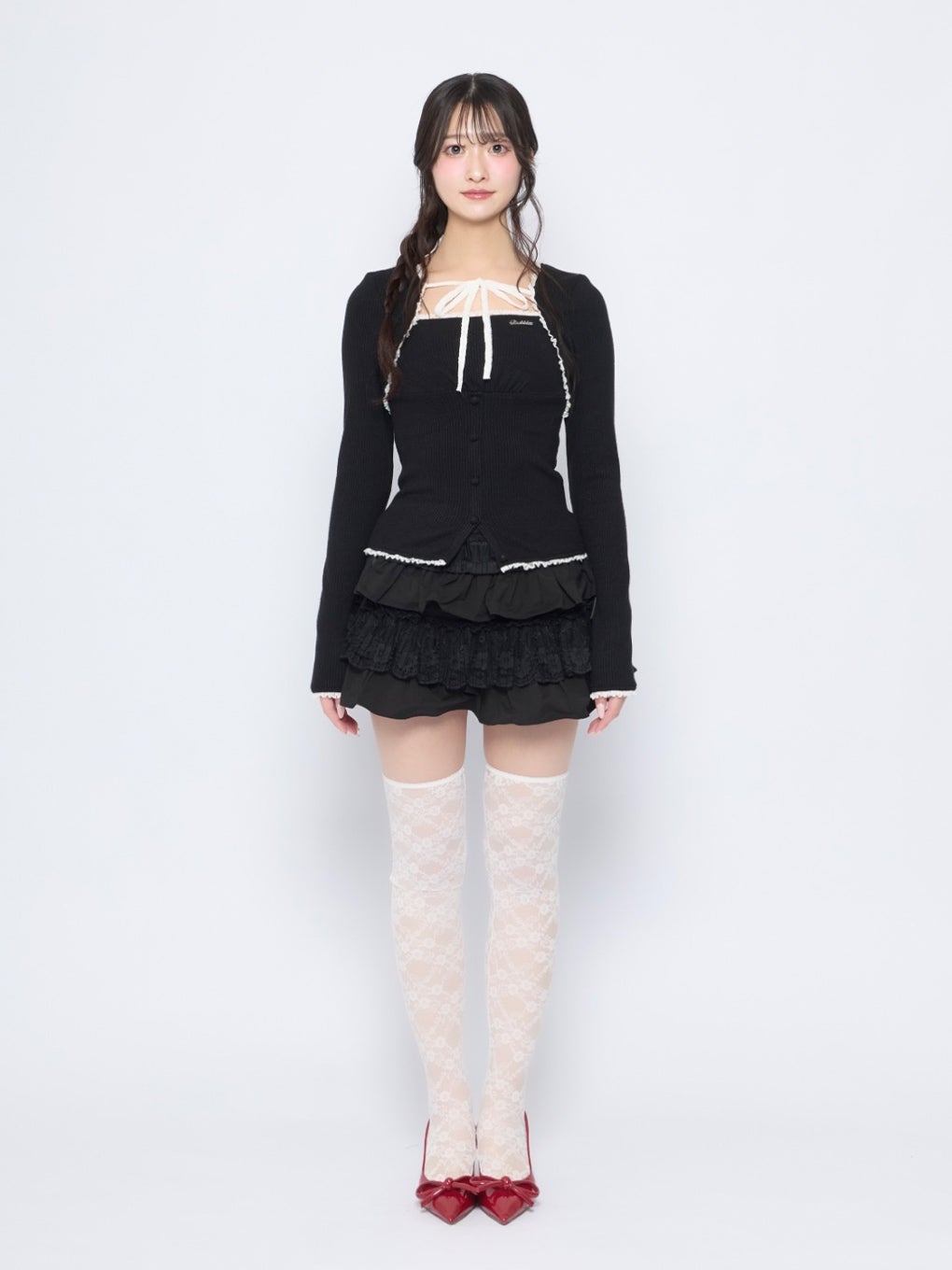 【BUBBLES】フリルリボントップス
