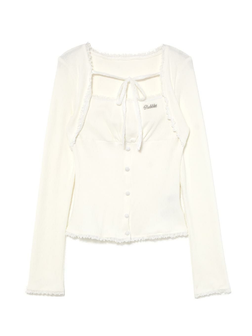 【BUBBLES】フリルリボントップス