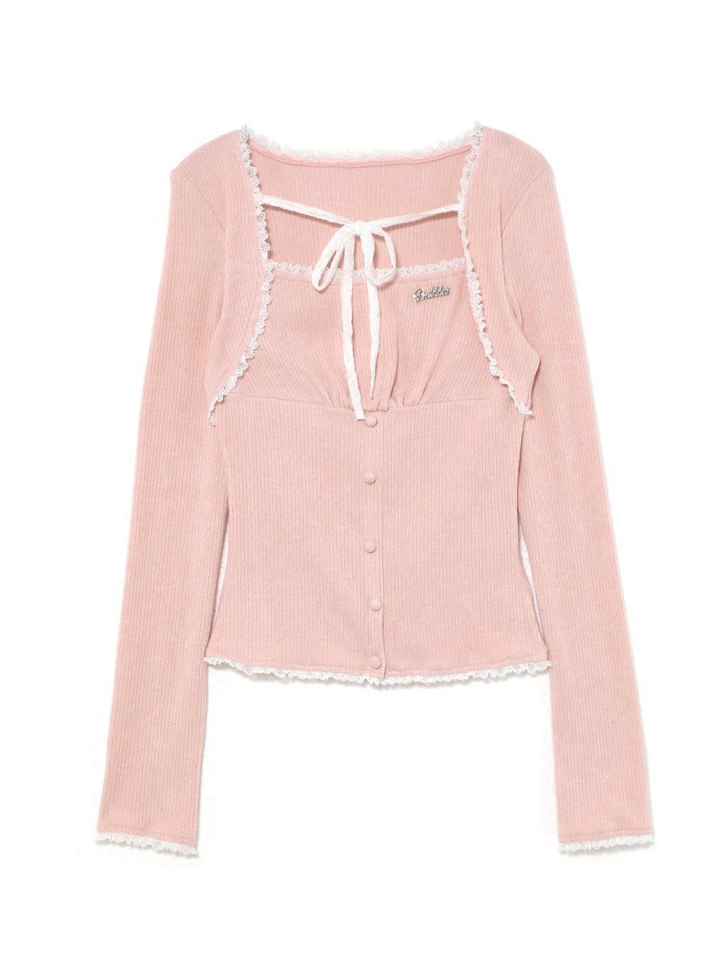 bubbles フリルリボントップス ピンク BUBBLES】フリルリボントップス | sparkling mall online store