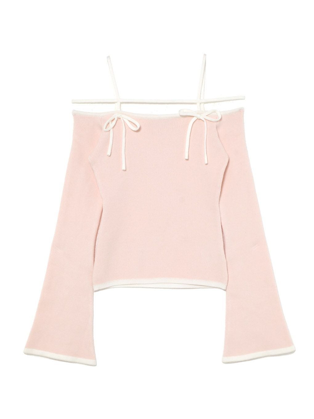 【BUBBLES】ストラップオフショルニット