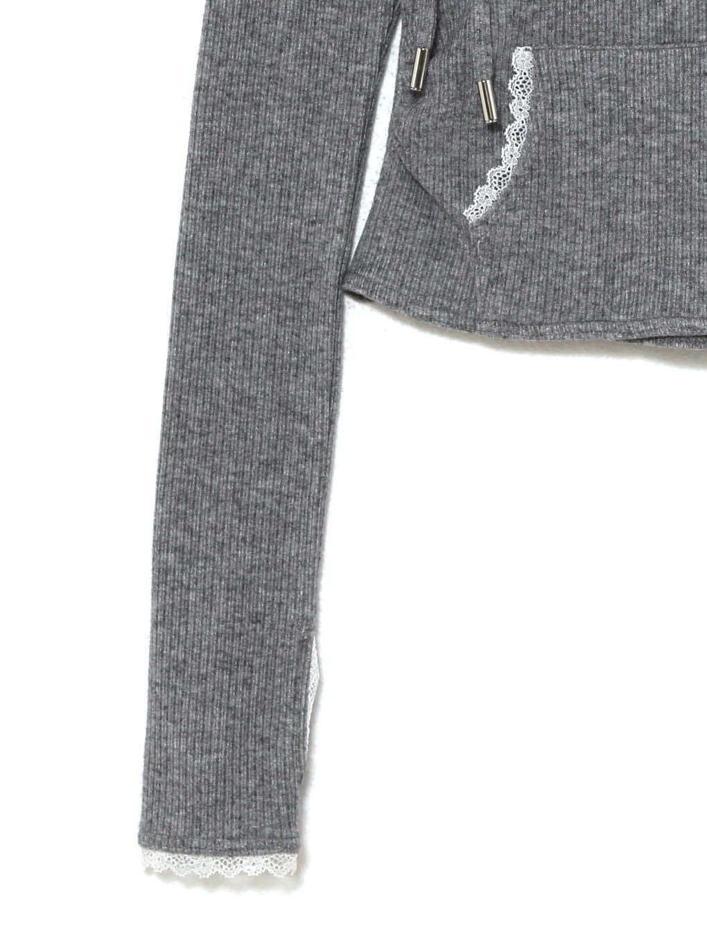 【BUBBLES】オフショルガーリーフードトップス