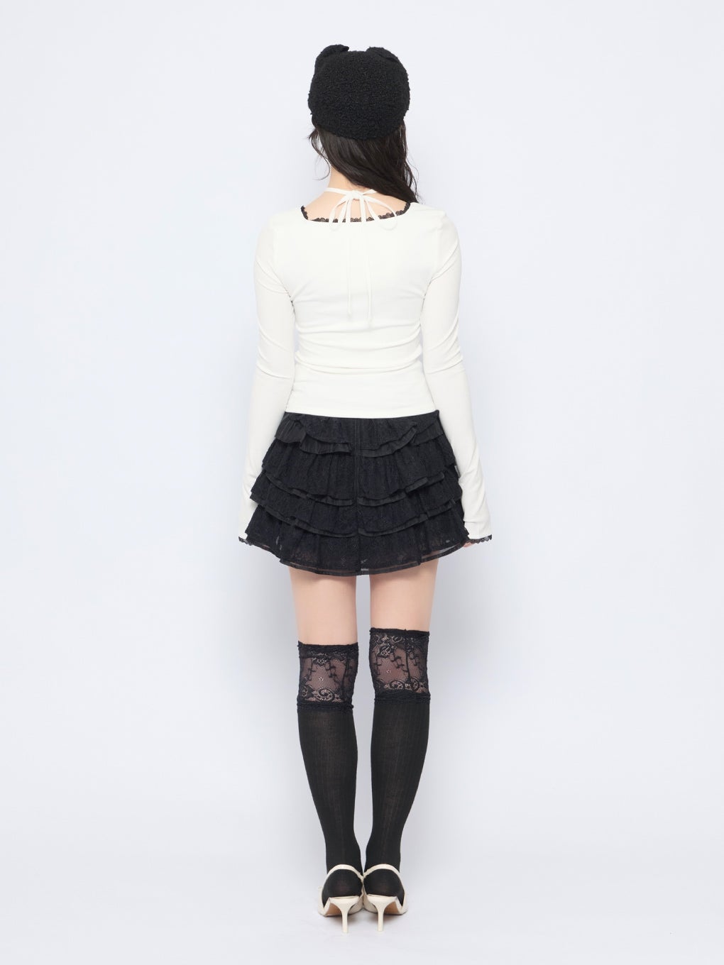 【BUBBLES】スクエアギャザートップス