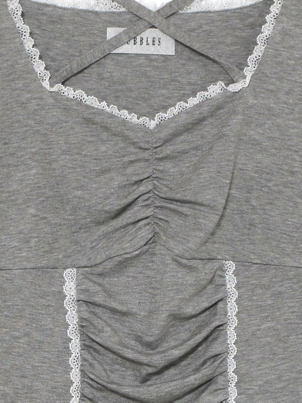 【BUBBLES】スクエアギャザートップス