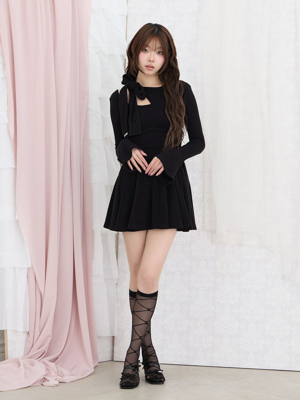 BUBBLES】ショルダーリボンワンピース | sparkling mall online store