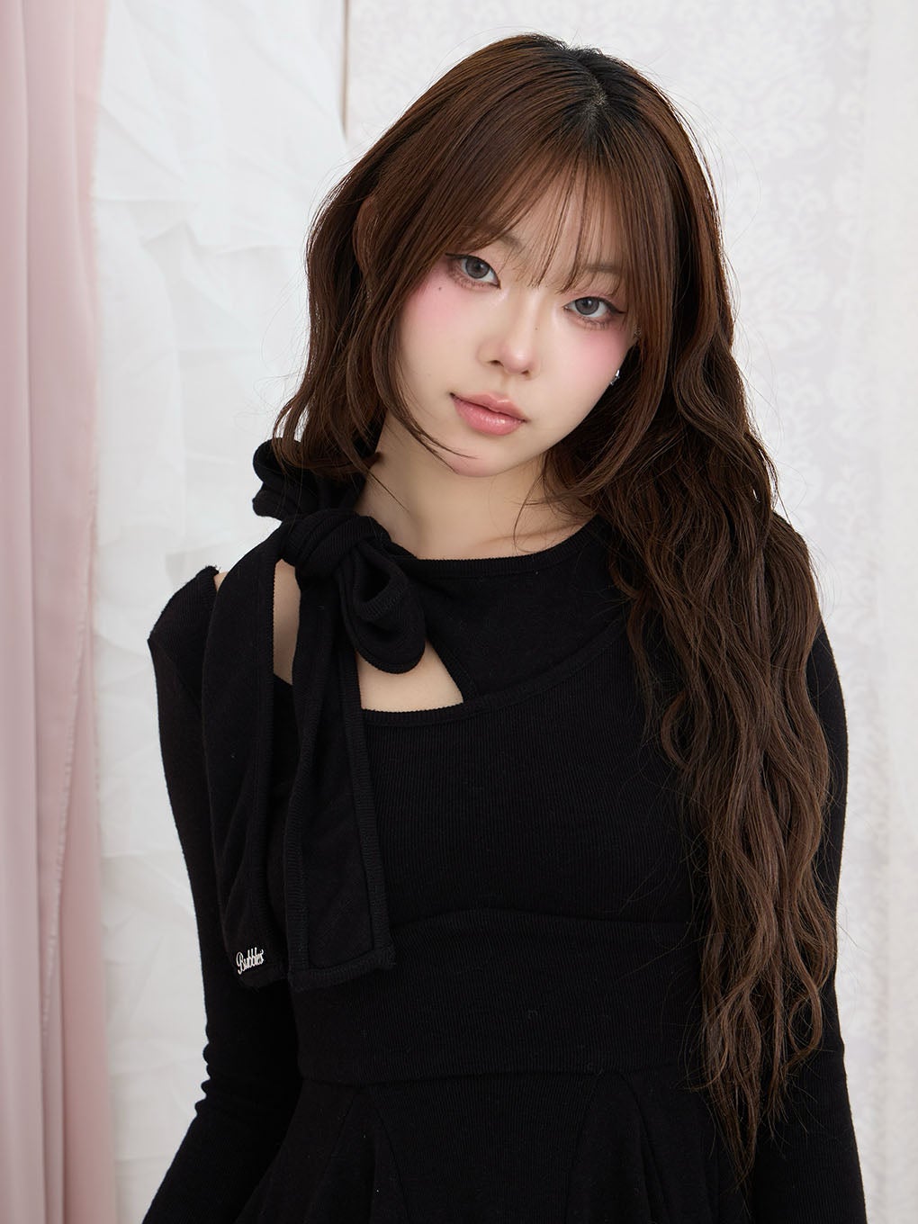 【BUBBLES】ショルダーリボンワンピース