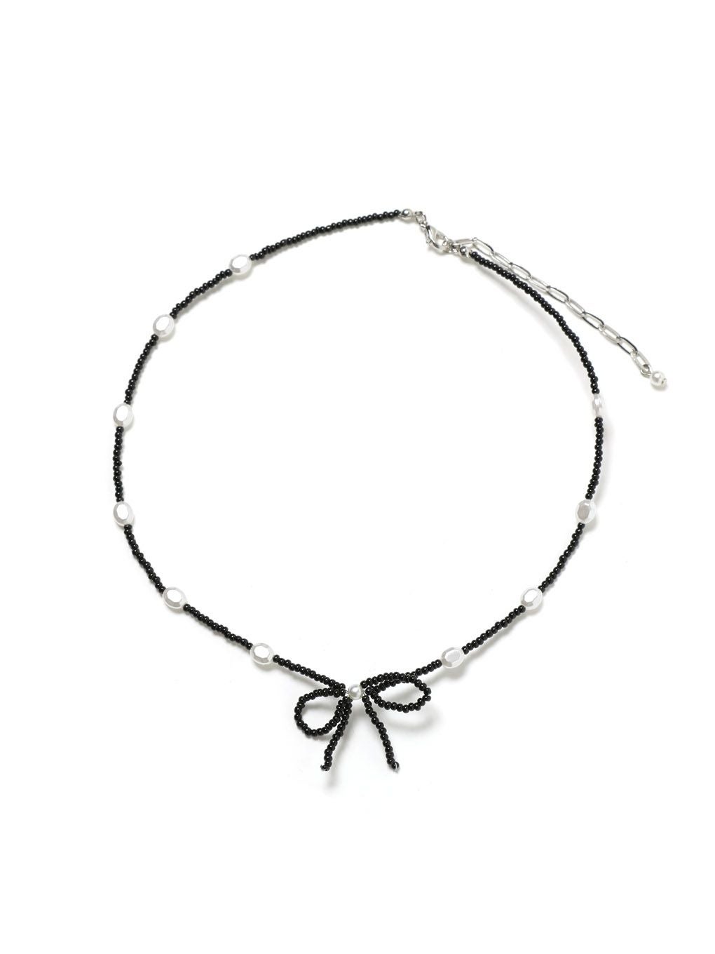 【BUBBLES】ブラックリボンパールチョーカー
