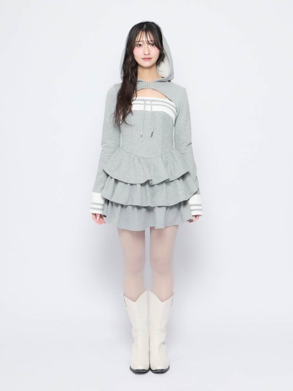 BUBBLES】バイカラースウェットワンピース | sparkling mall online store
