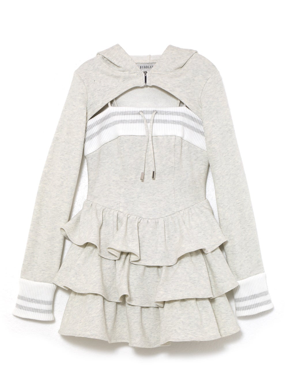 【BUBBLES】バイカラースウェットワンピース