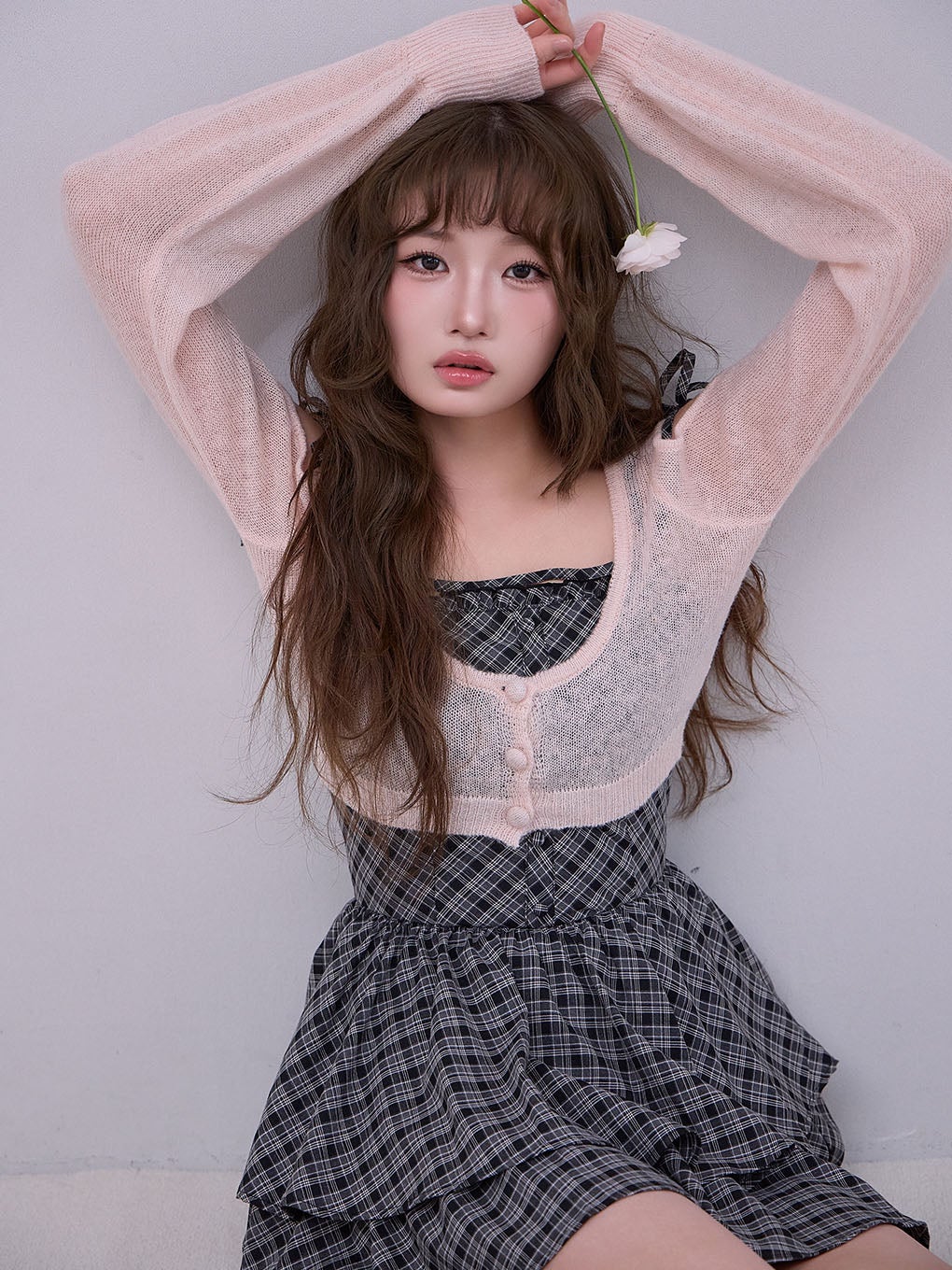 【BUBBLES】オープンショルダーコケットワンピース