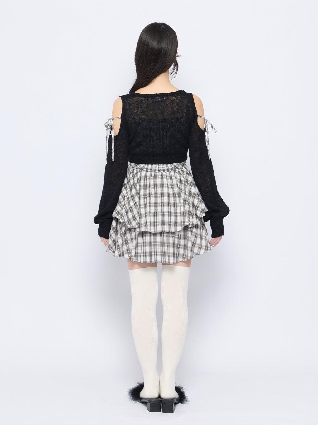 【BUBBLES】オープンショルダーコケットワンピース