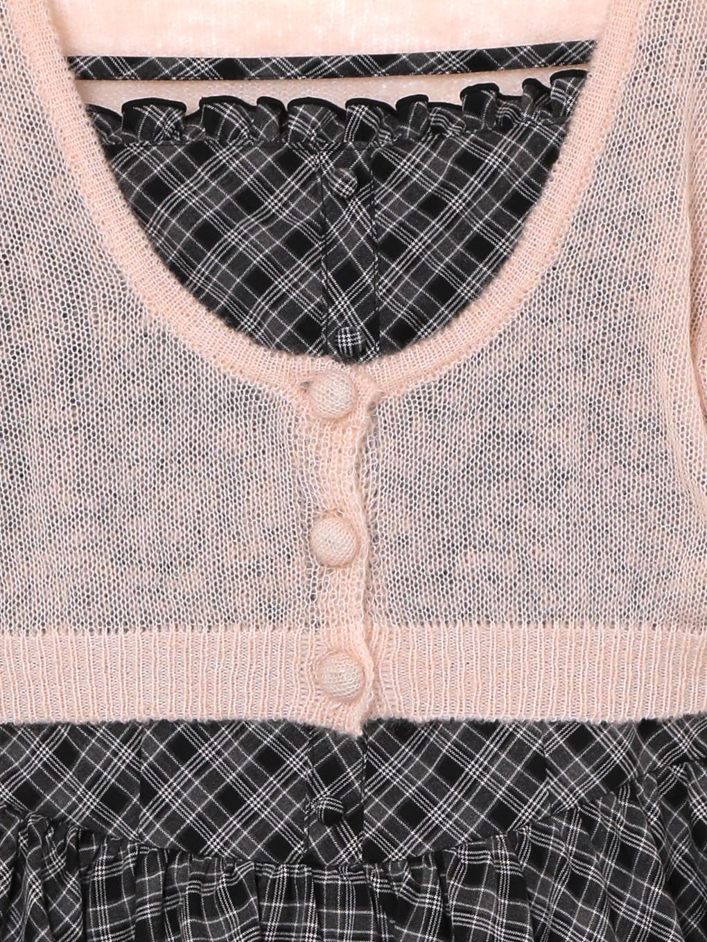 【BUBBLES】オープンショルダーコケットワンピース