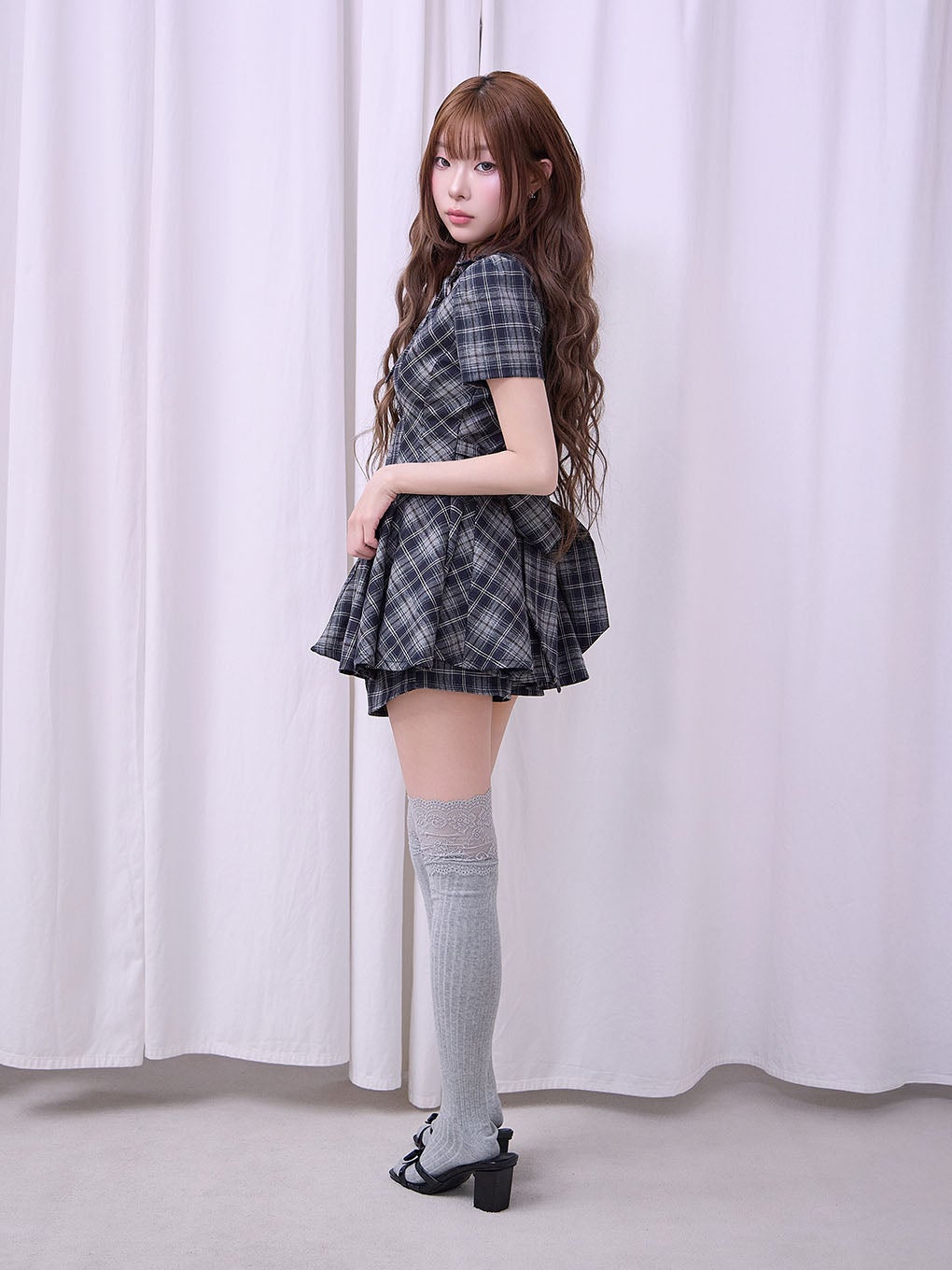 【BUBBLES】バックリボンペプラムセットアップ