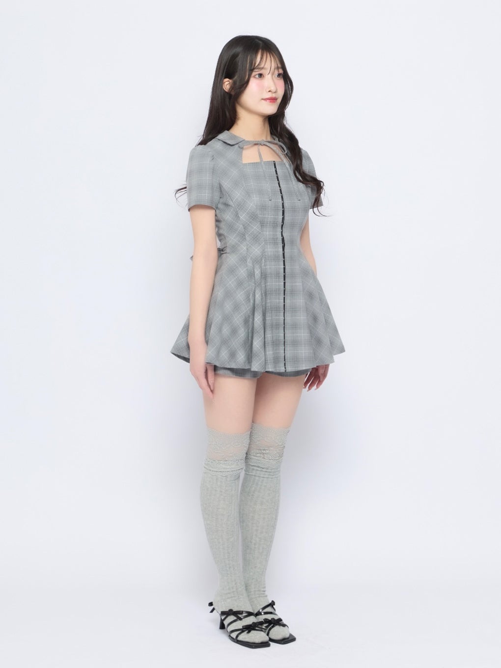 【BUBBLES】バックリボンペプラムセットアップ