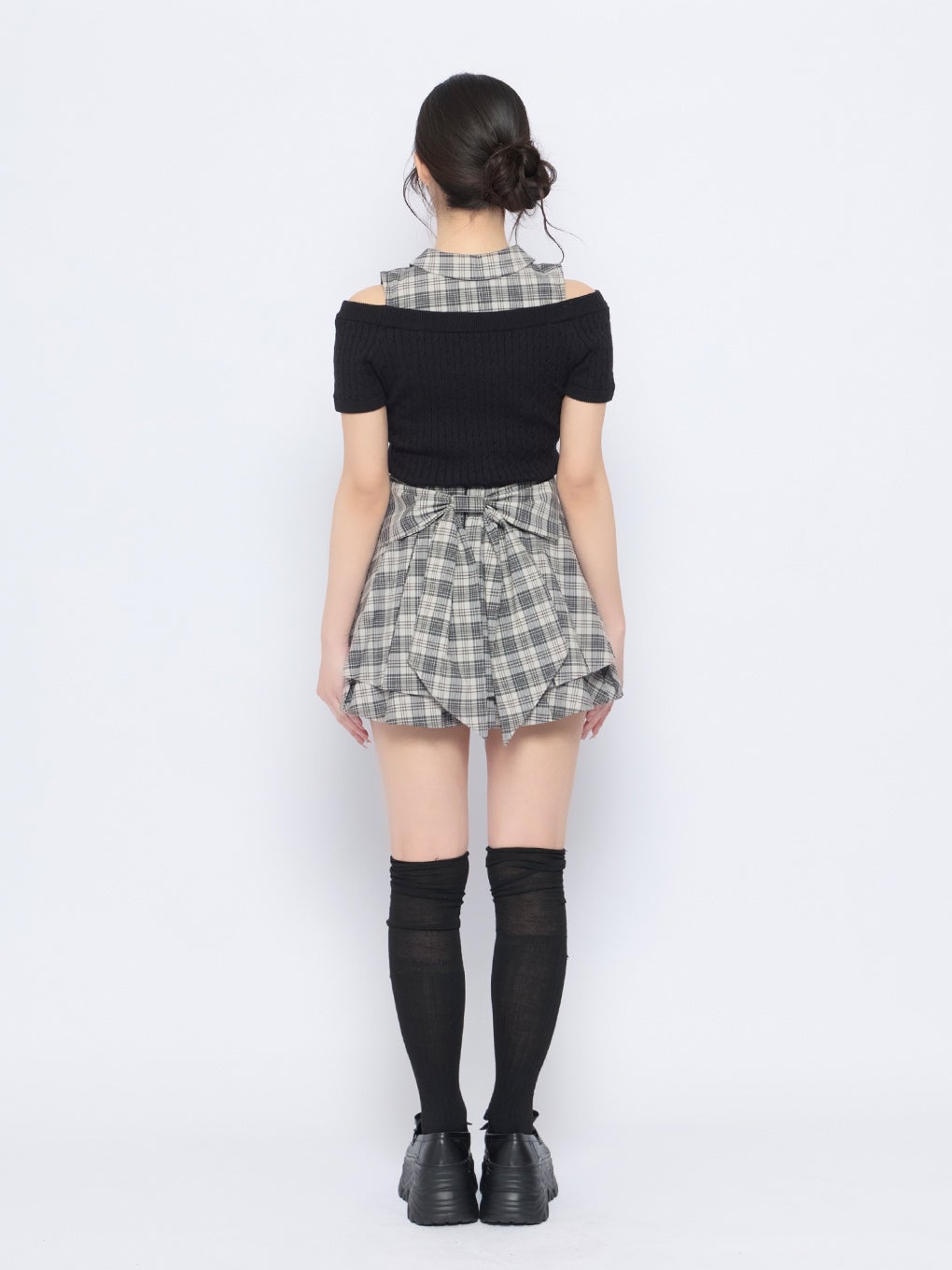 【BUBBLES】レイヤードオフショルトップス