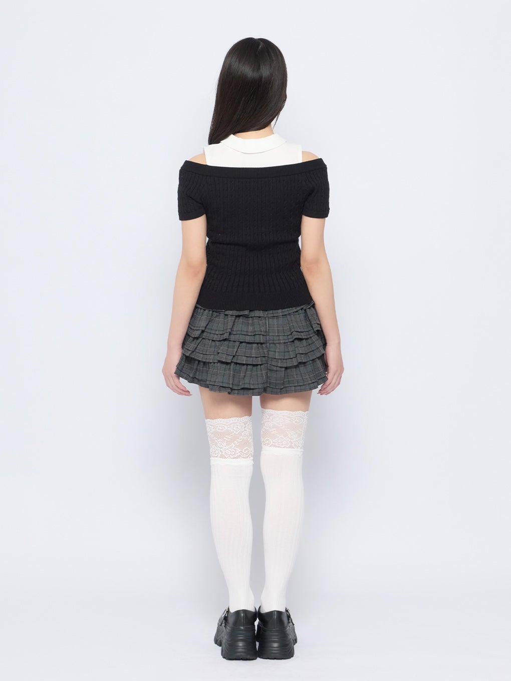 【BUBBLES】レイヤードオフショルトップス