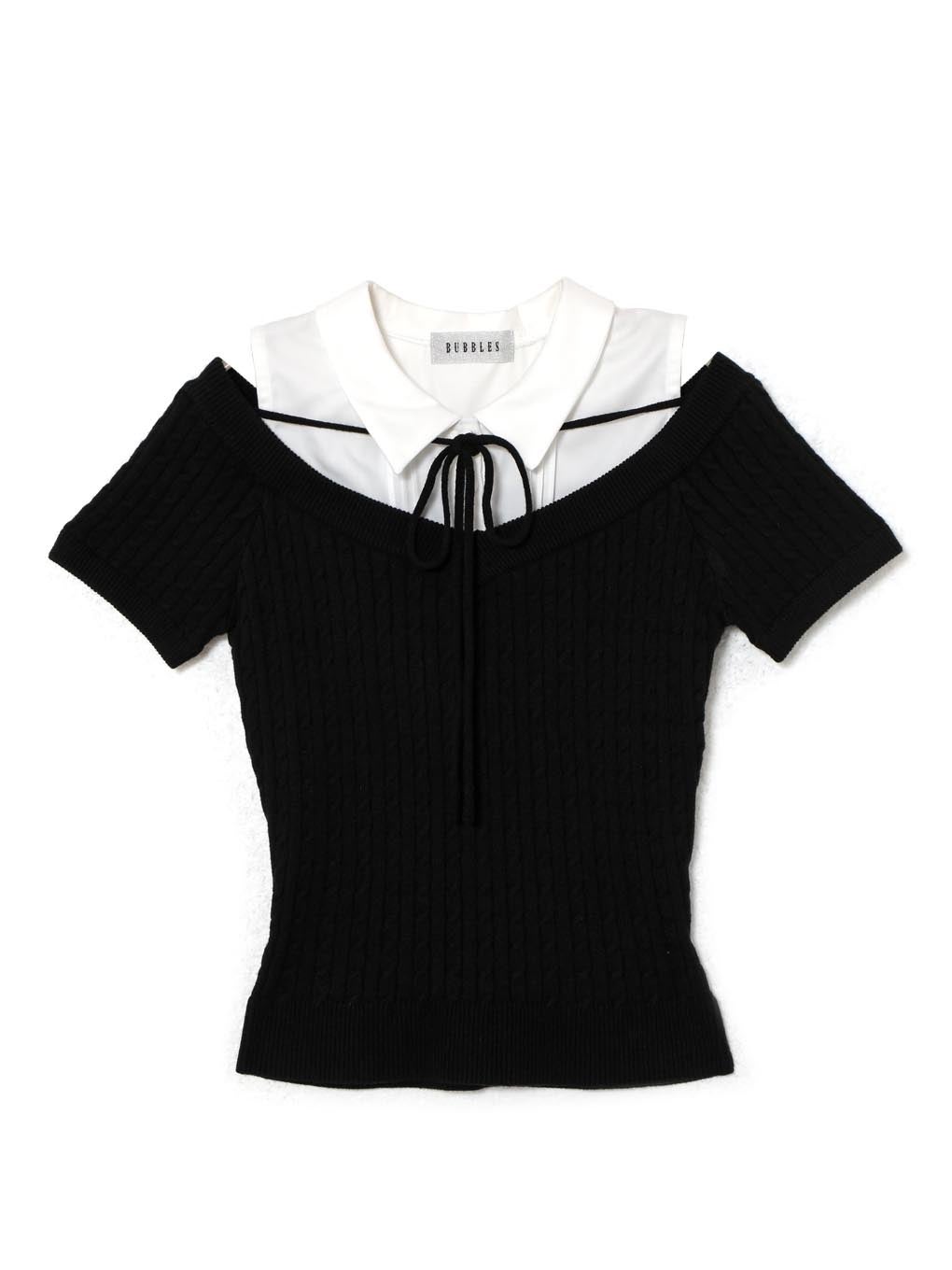 【BUBBLES】レイヤードオフショルトップス