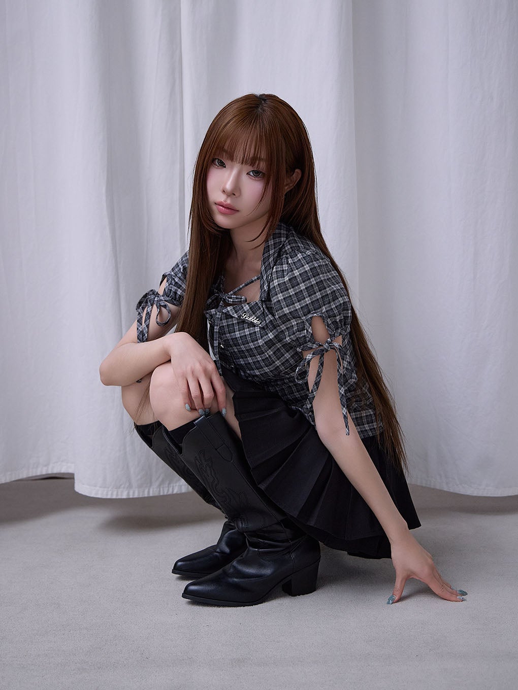 【BUBBLES】リボンスリーブシャツトップス