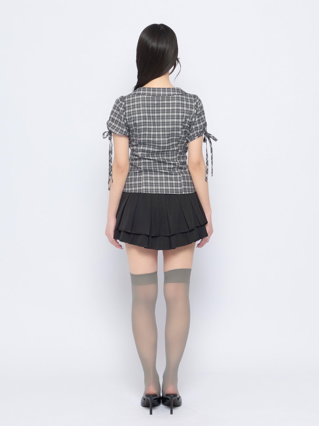 【BUBBLES】リボンスリーブシャツトップス