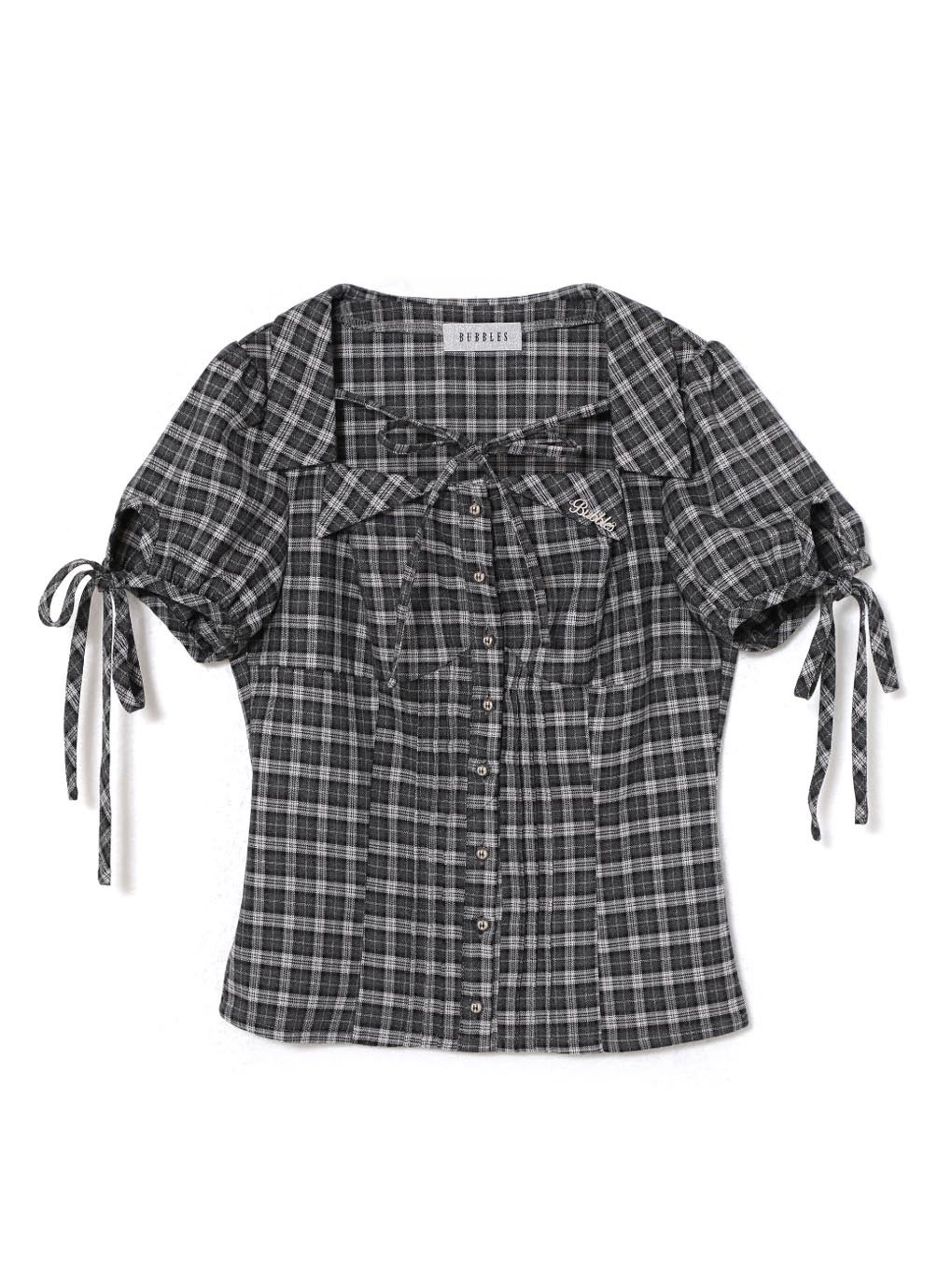 【BUBBLES】リボンスリーブシャツトップス