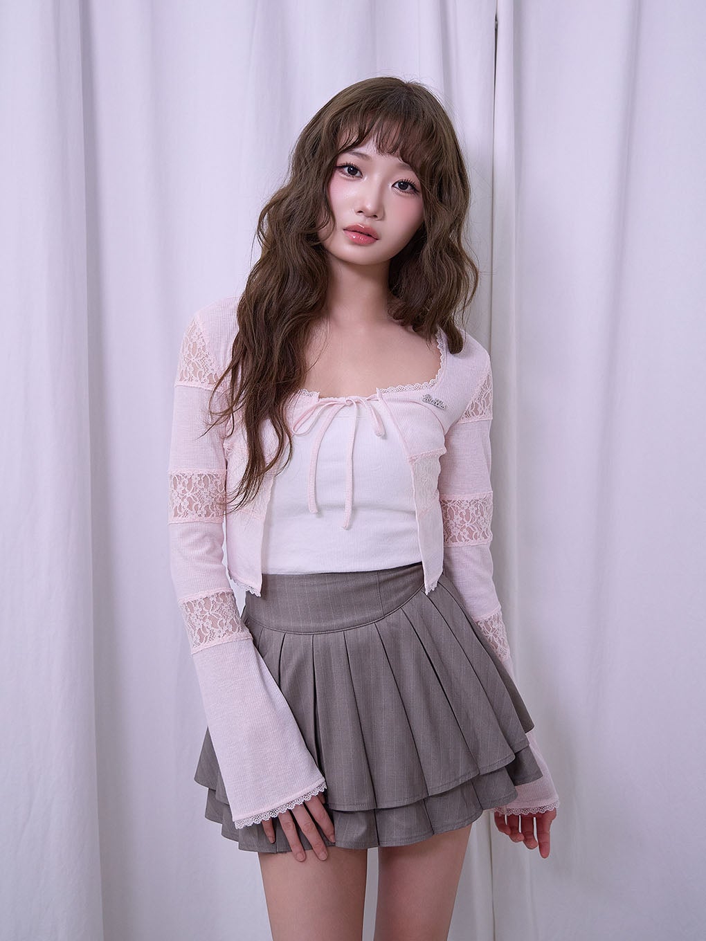 【BUBBLES】バックリボンプリーツスカパン