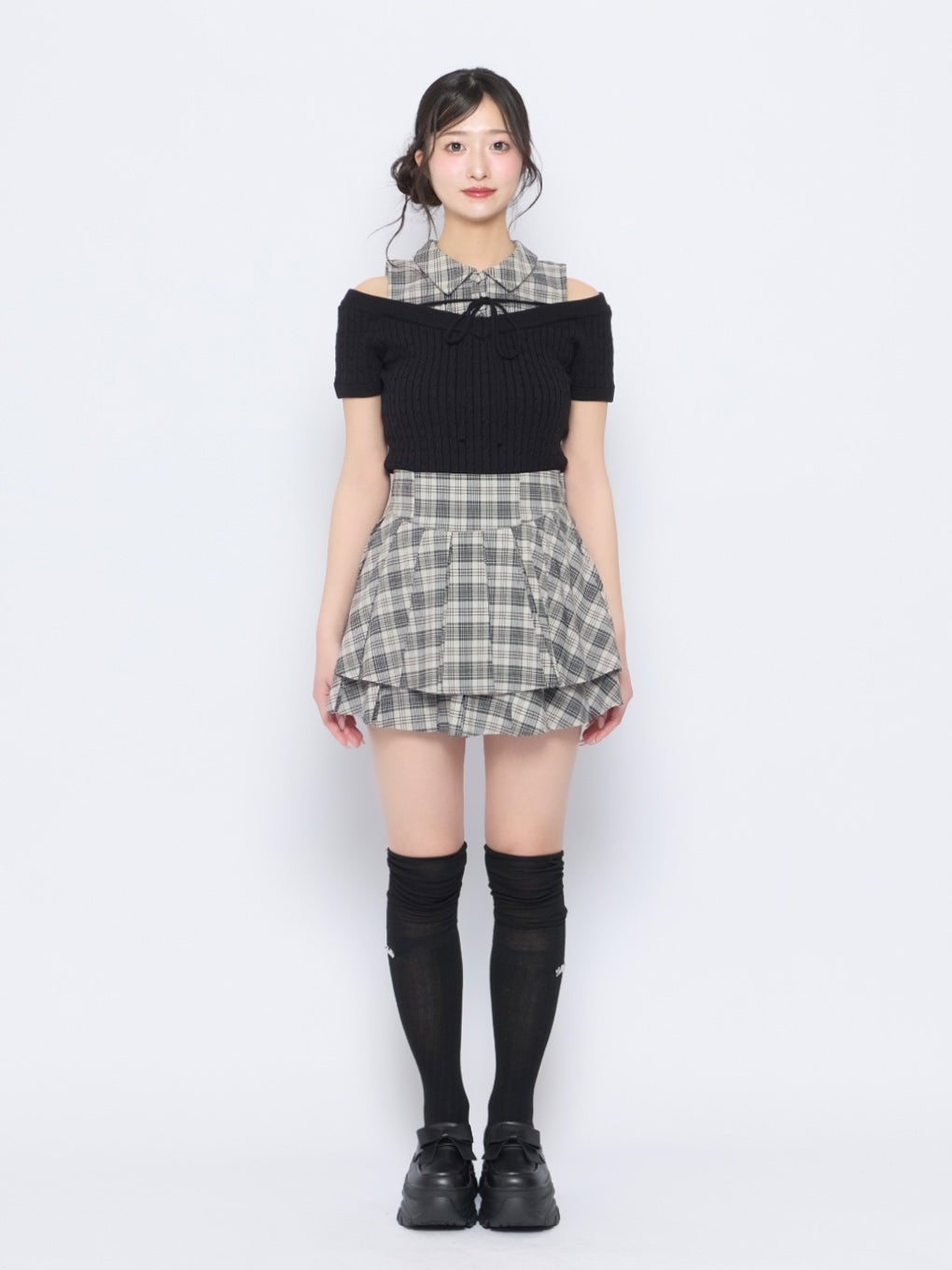 【BUBBLES】バックリボンプリーツスカパン