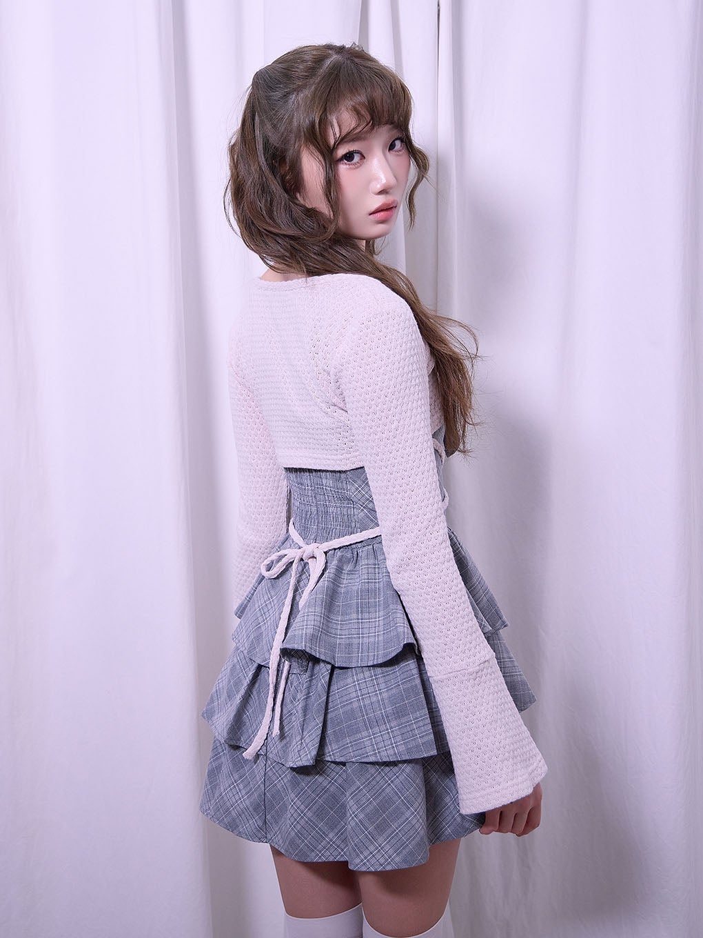 【BUBBLES】リボンティアードアンサンブルワンピース