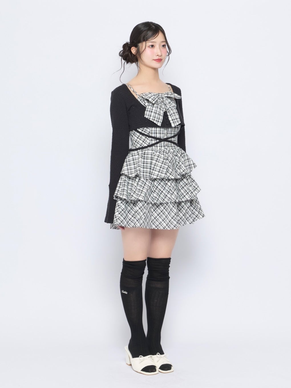 【BUBBLES】リボンティアードアンサンブルワンピース