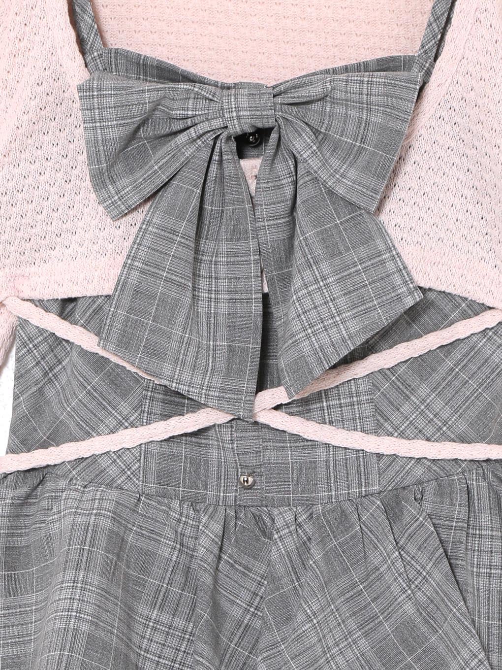 【BUBBLES】リボンティアードアンサンブルワンピース