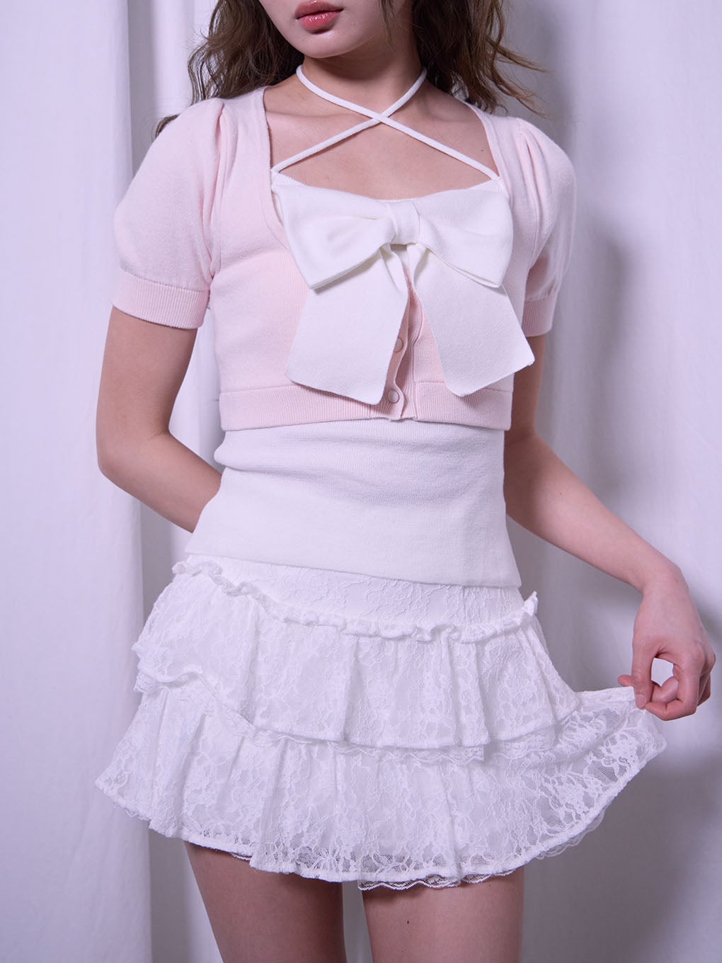 【BUBBLES】リボンニットアンサンブル