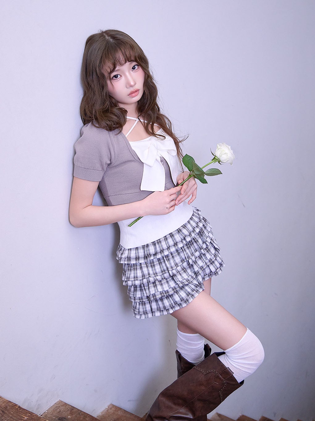 【BUBBLES】リボンニットアンサンブル