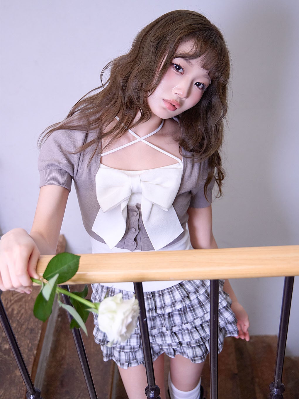 【BUBBLES】リボンニットアンサンブル