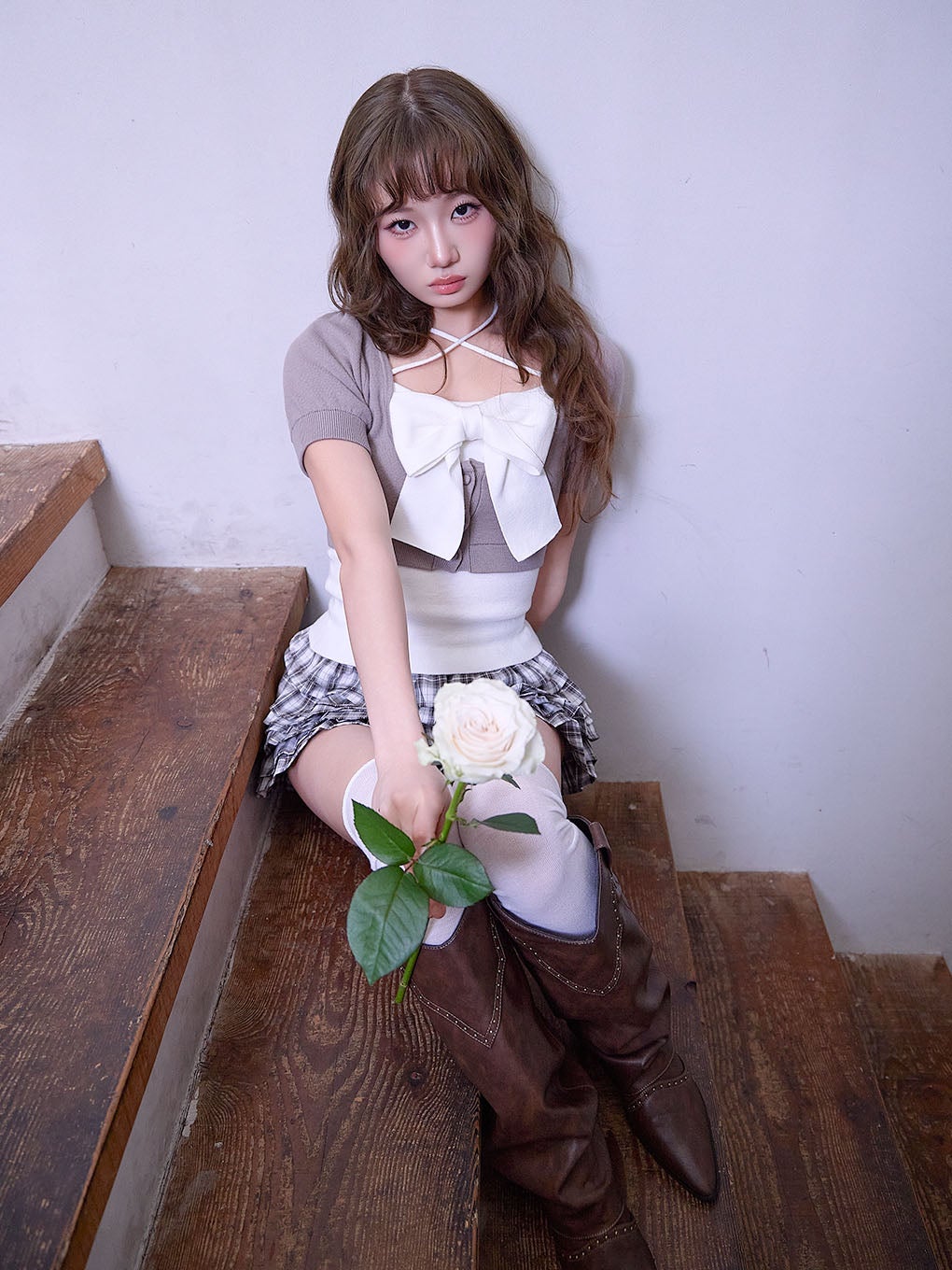 【BUBBLES】リボンニットアンサンブル