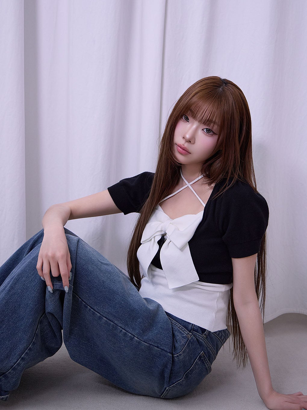 【BUBBLES】リボンニットアンサンブル