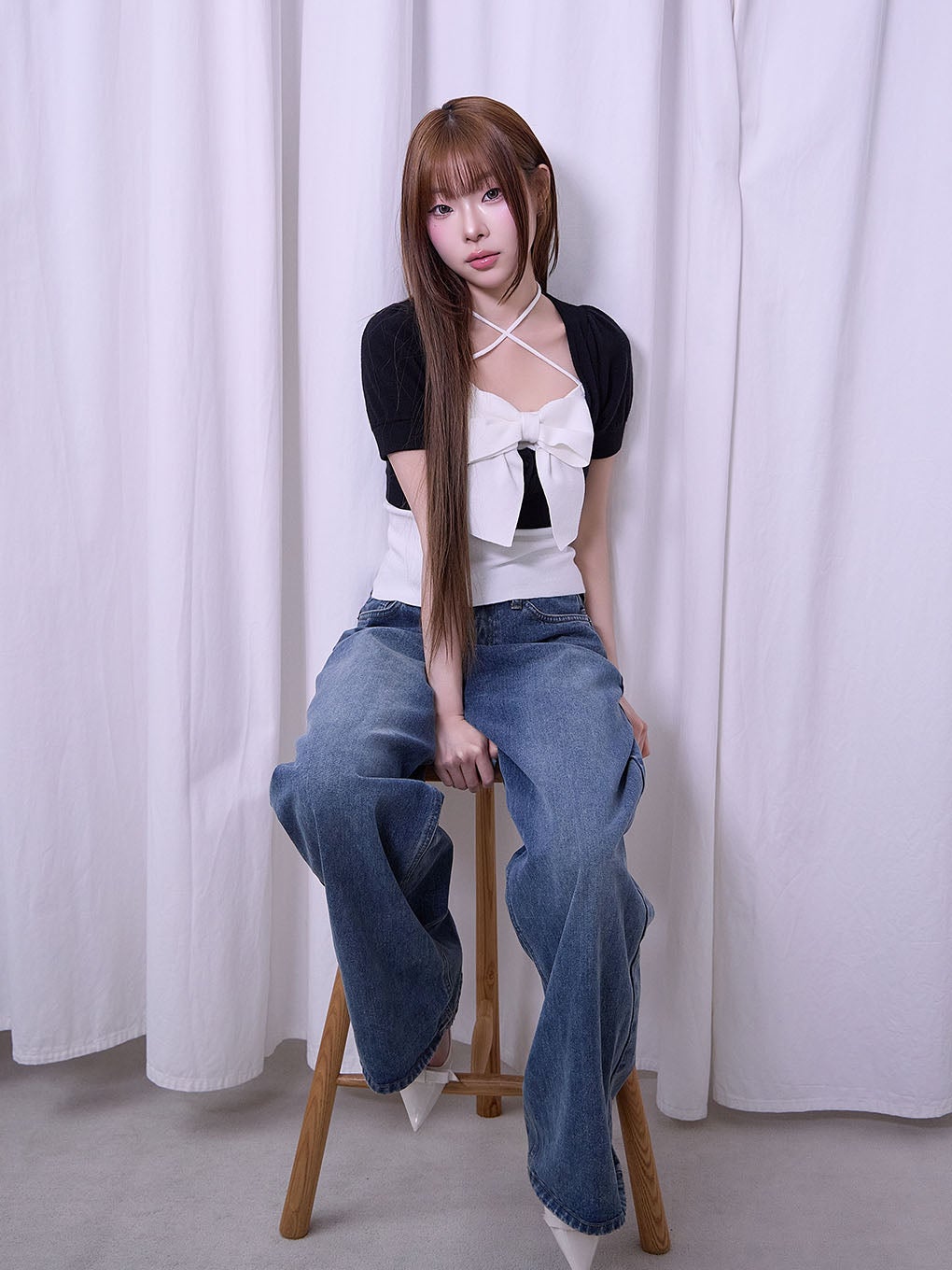 【BUBBLES】リボンニットアンサンブル