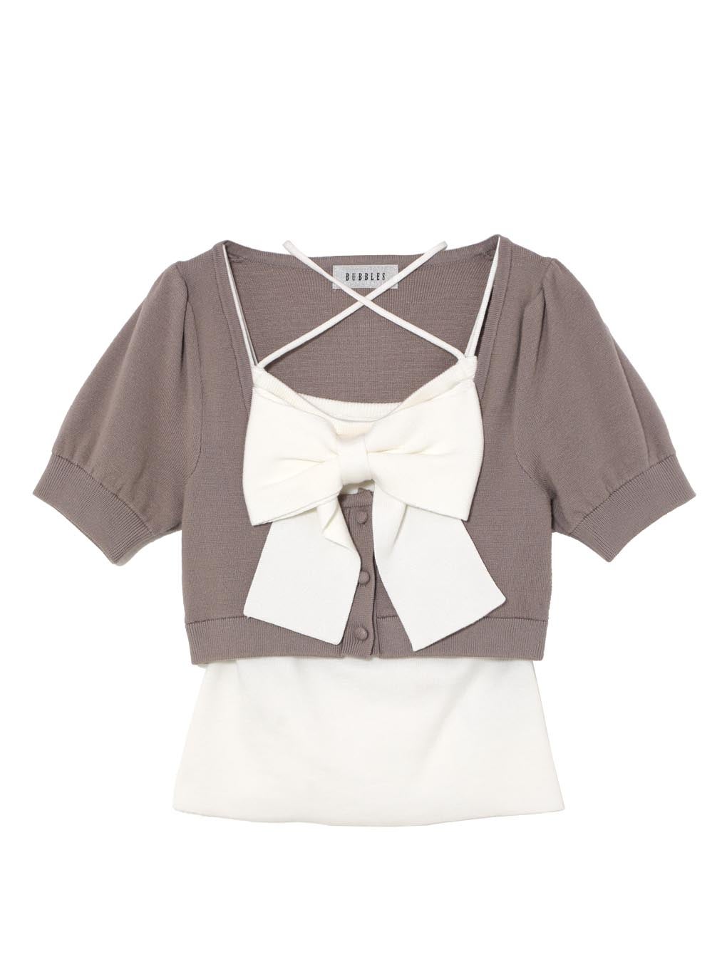 【BUBBLES】リボンニットアンサンブル