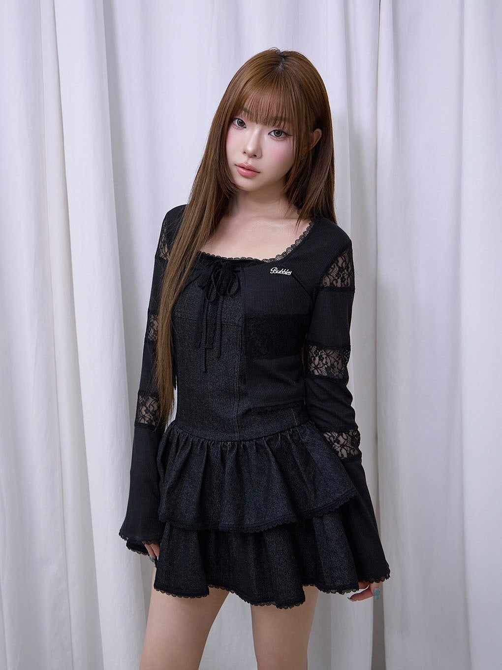 【BUBBLES】ツイルガーリーワンピース