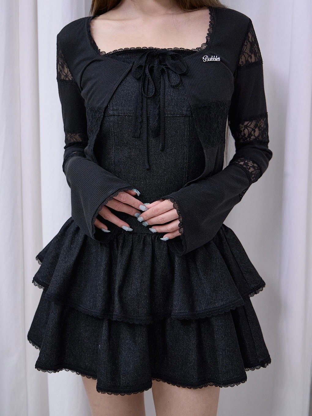 【BUBBLES】ツイルガーリーワンピース