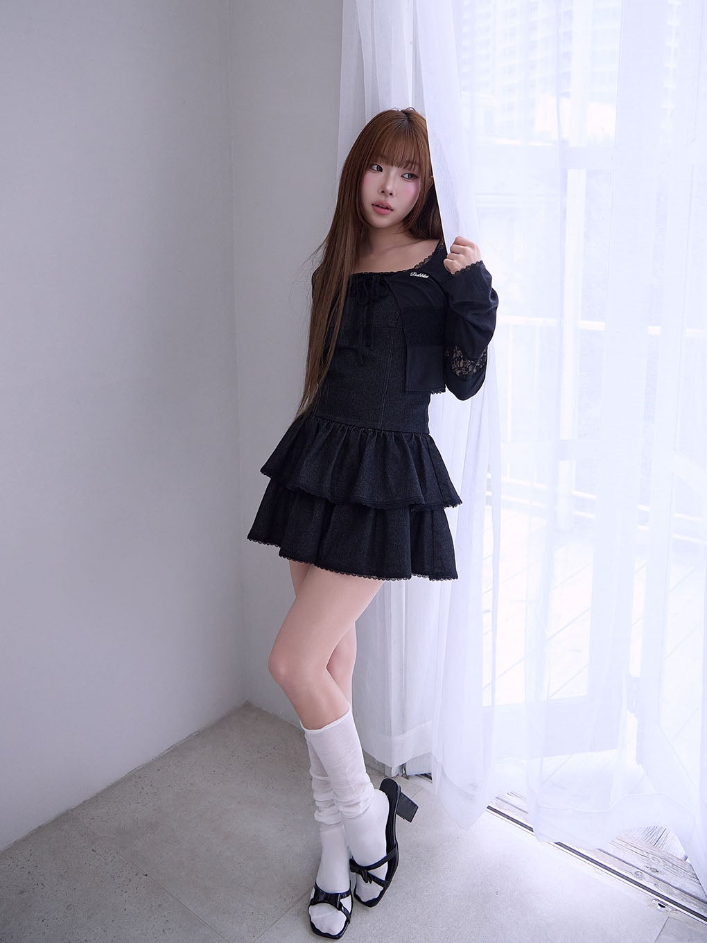 【BUBBLES】リボンレースカーデ