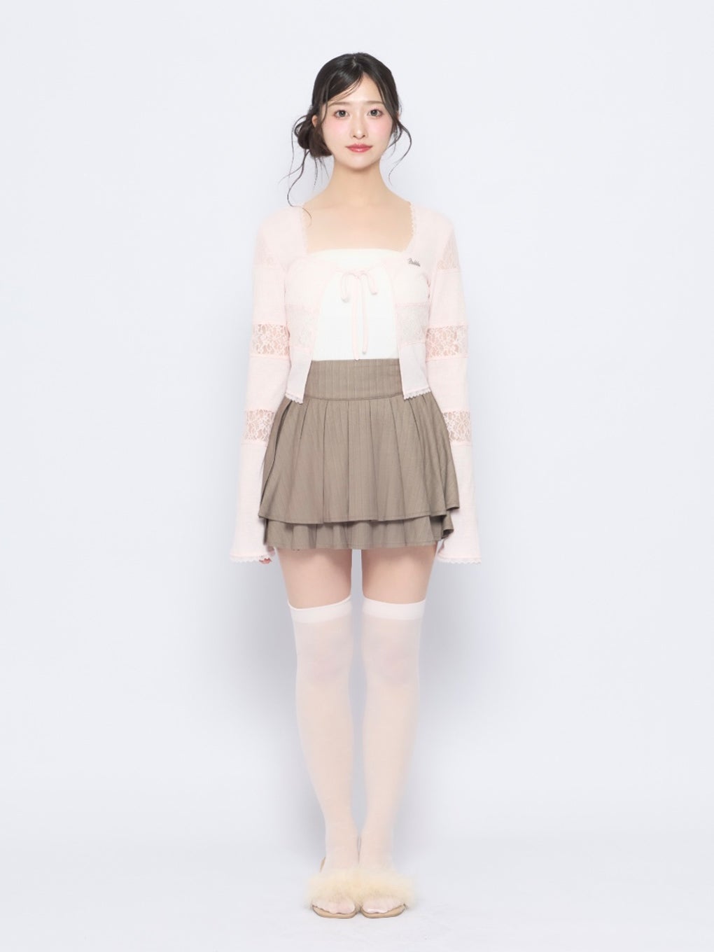 【BUBBLES】リボンレースカーデ