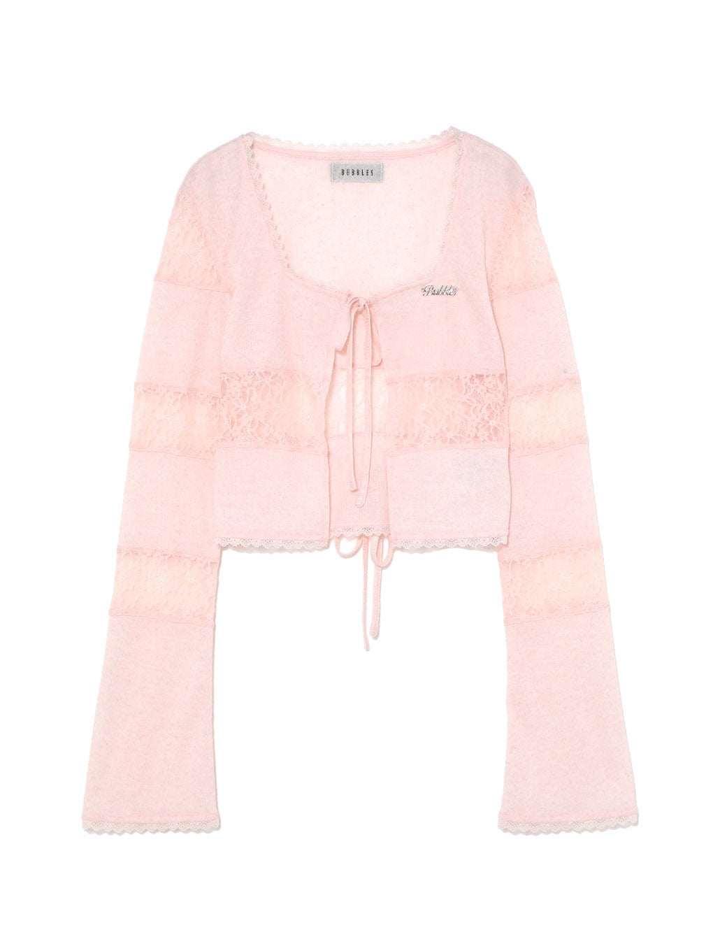 【BUBBLES】リボンレースカーデ