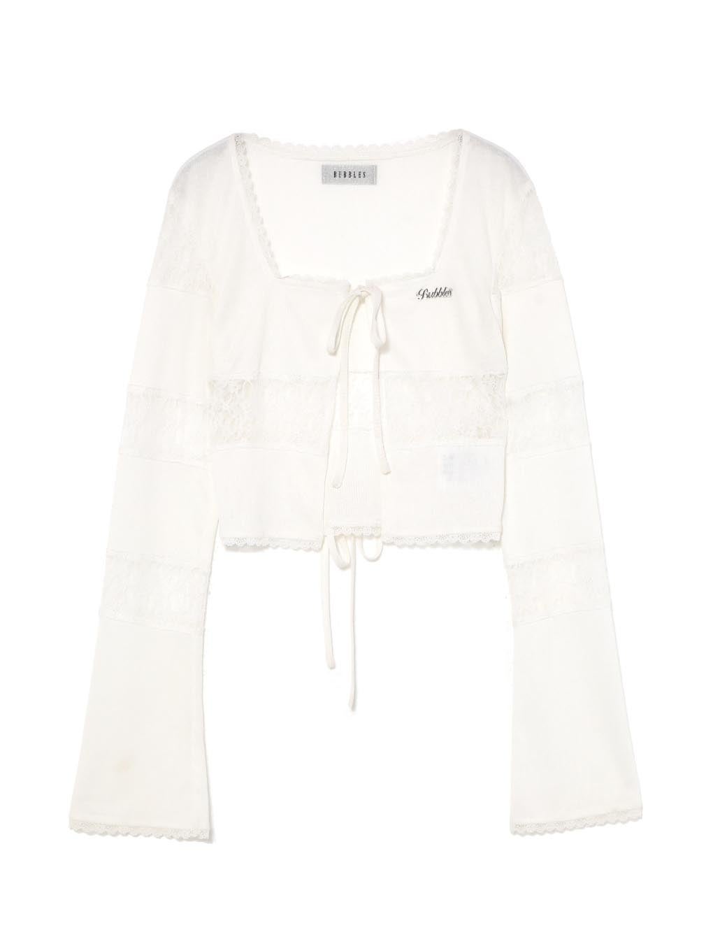 【BUBBLES】リボンレースカーデ