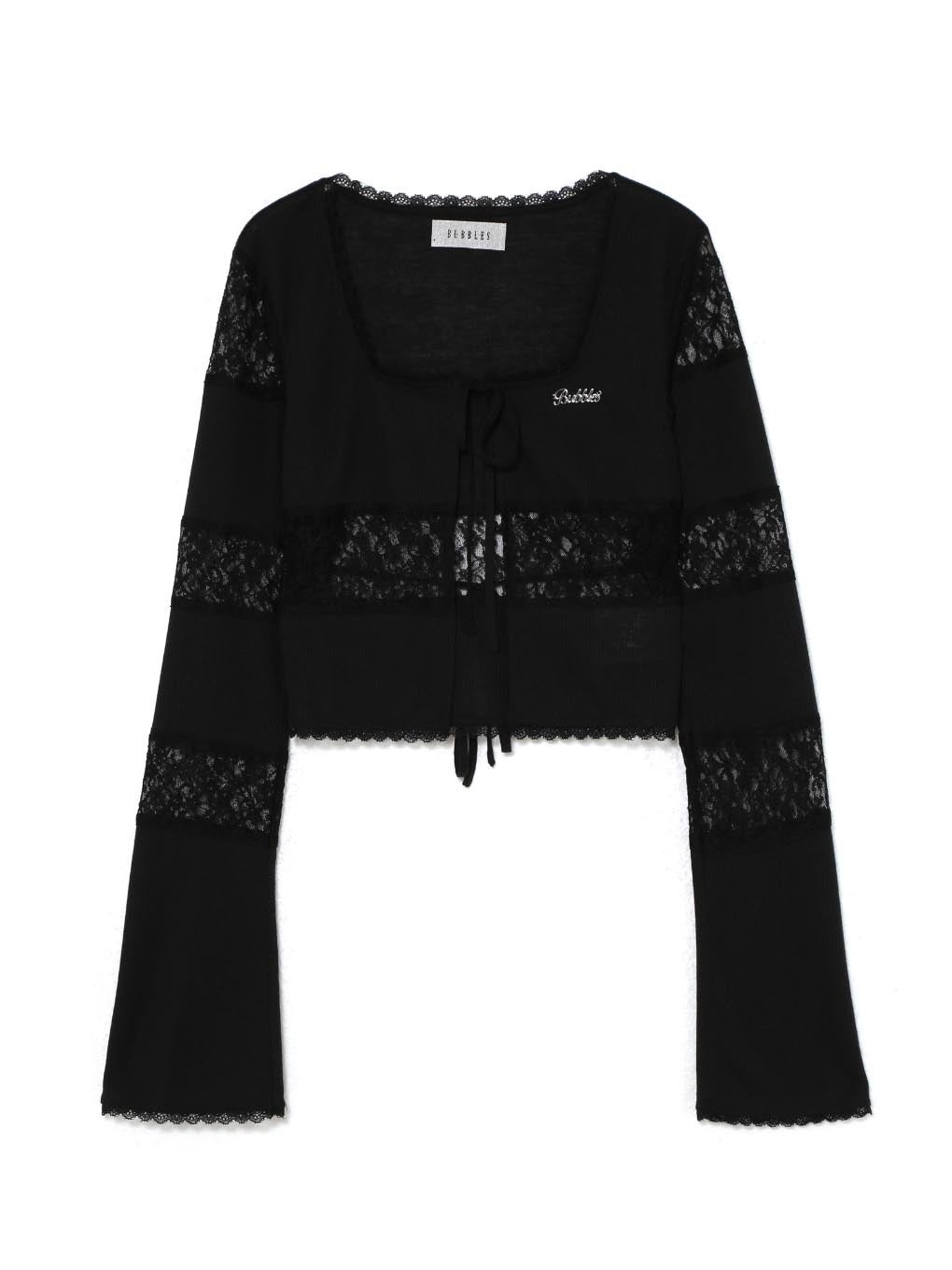 【BUBBLES】リボンレースカーデ