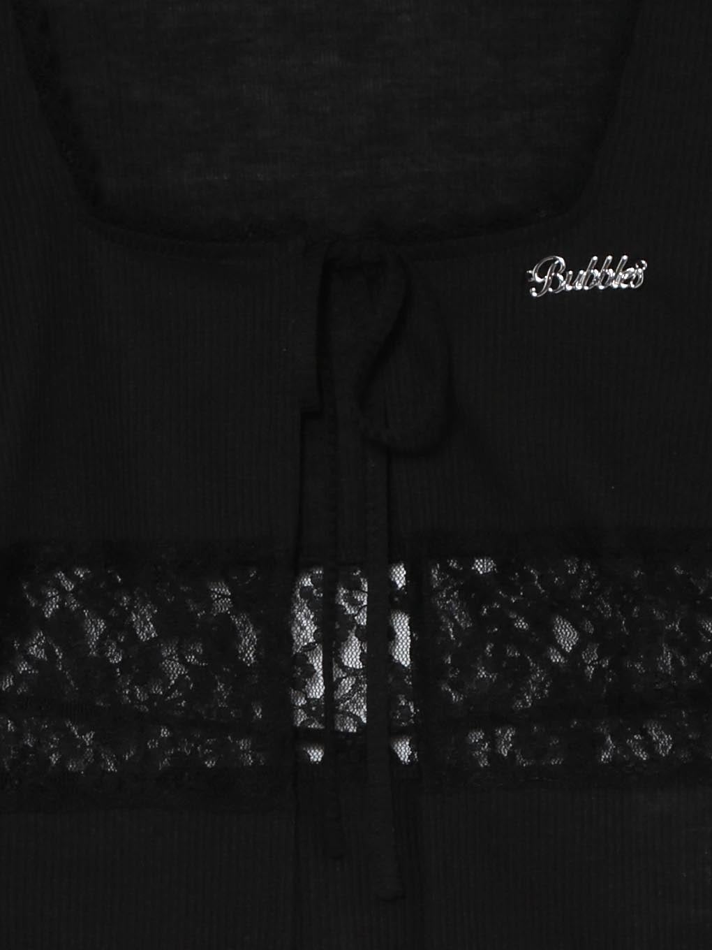 【BUBBLES】リボンレースカーデ